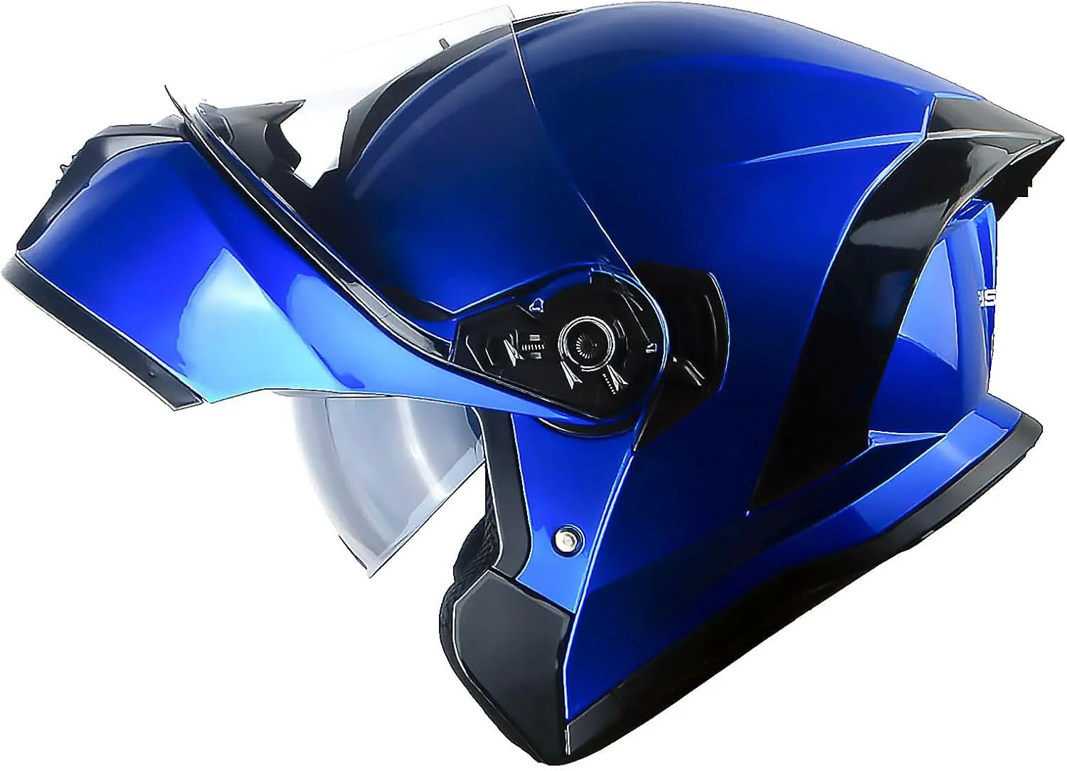 1Storm New Motorcycle Bike Modular Full Face Helmet Dual Visor Sun Shield: NOLED-X90 Glossy Blue