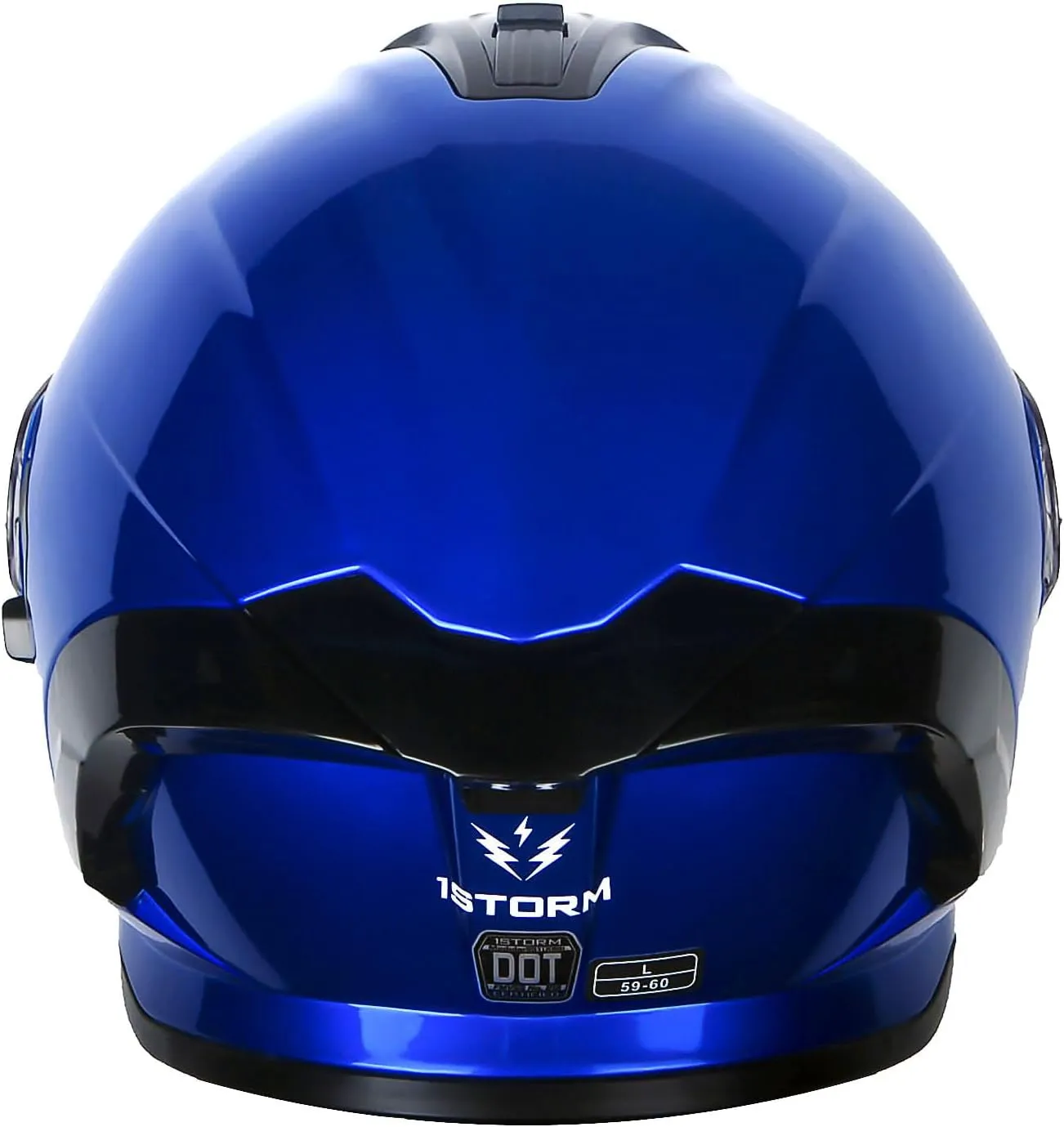 1Storm New Motorcycle Bike Modular Full Face Helmet Dual Visor Sun Shield: NOLED-X90 Glossy Blue