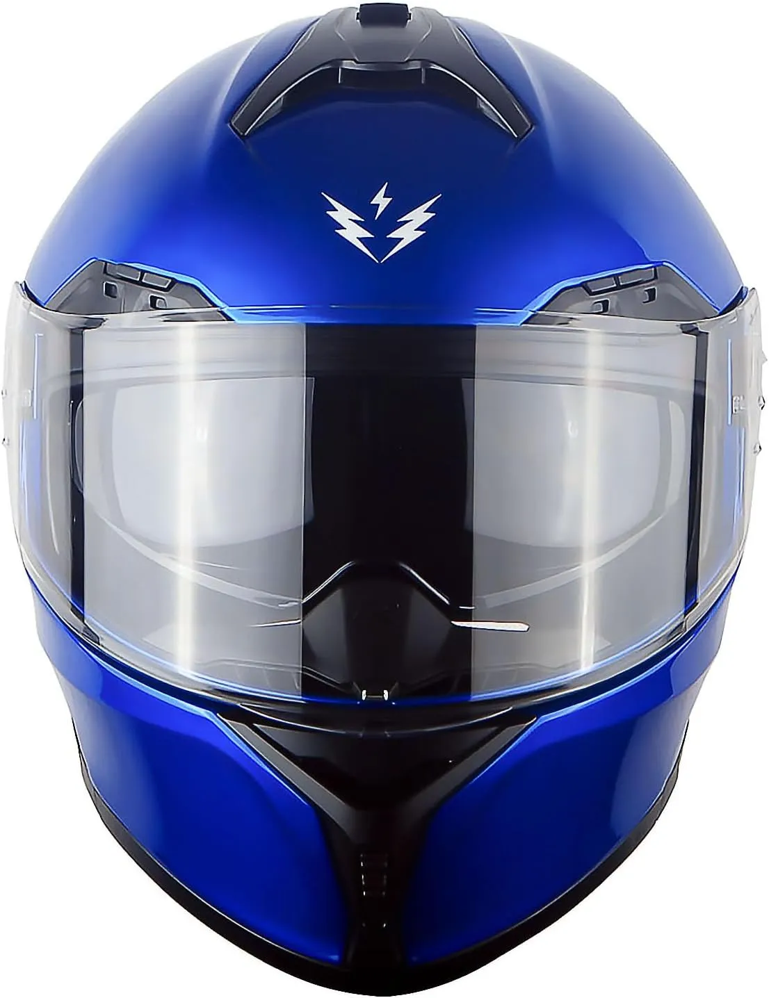 1Storm New Motorcycle Bike Modular Full Face Helmet Dual Visor Sun Shield: NOLED-X90 Glossy Blue