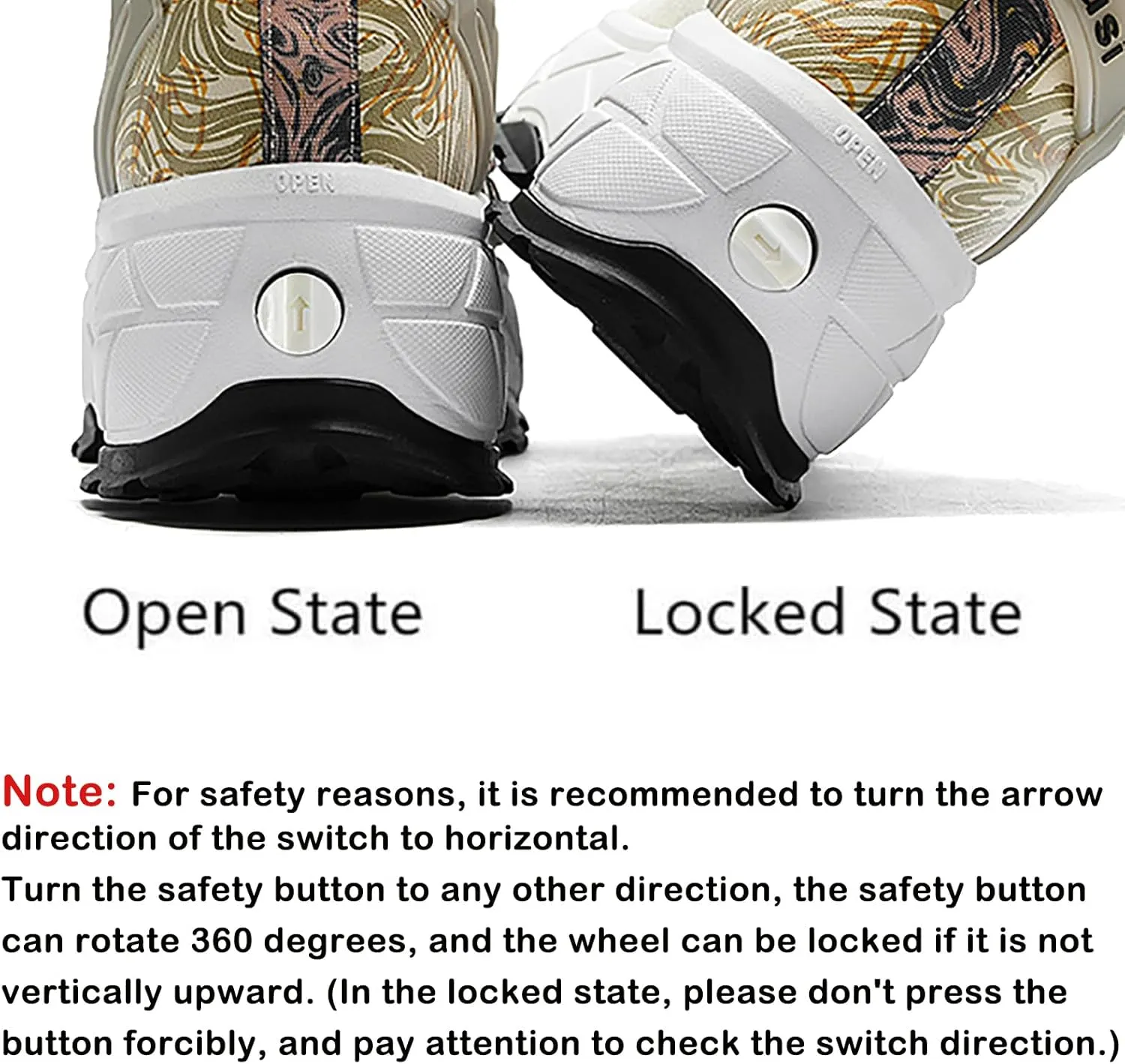 2 in 1 Deformation Roller Shoes, Roller Skate Shoes Outdoor with Detachable Brake Removable Pulley Skates Sneakers Skating Parkour with Wheels for Girls Boys