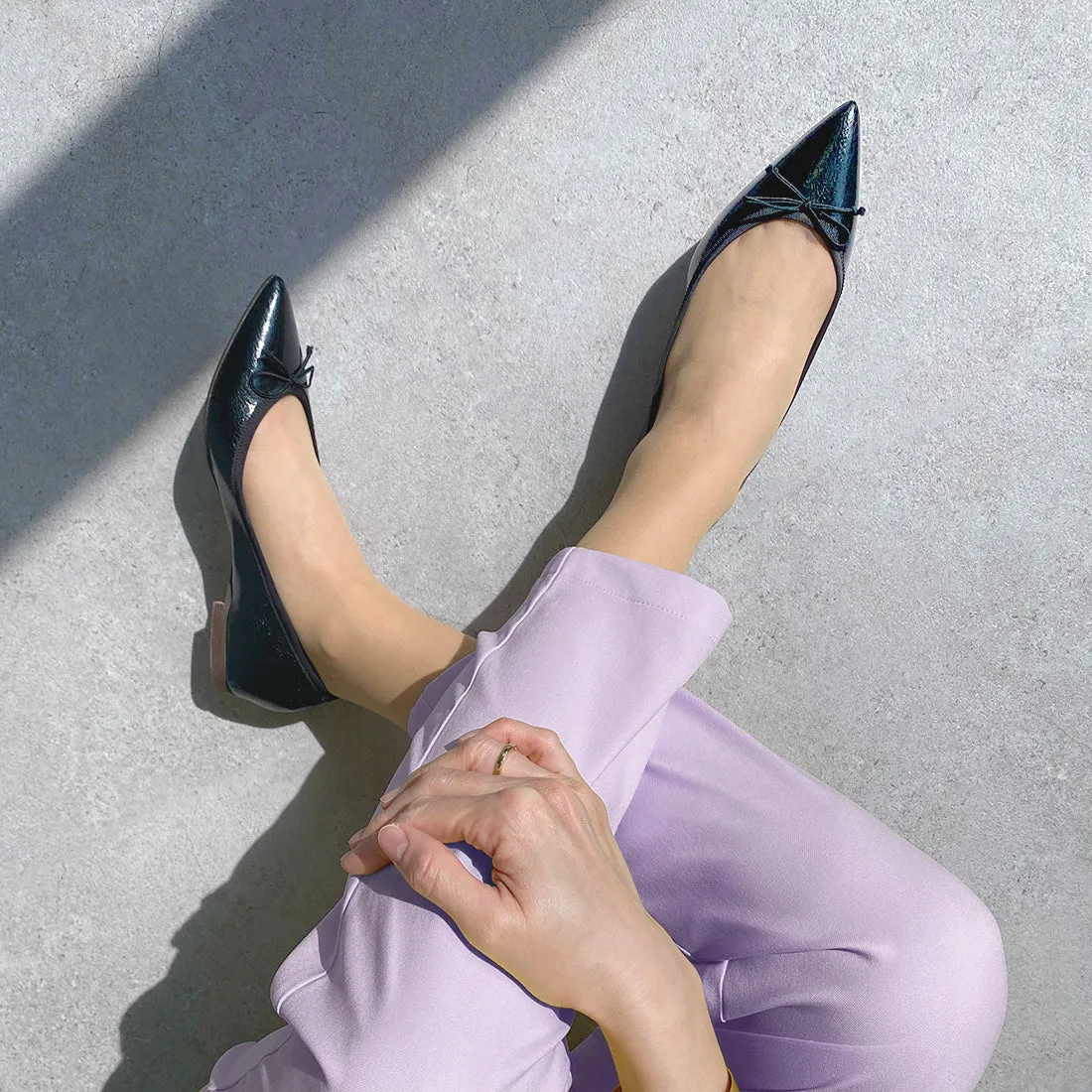 2022AW: Accent Buckle Flat Shoes (m17006) Black