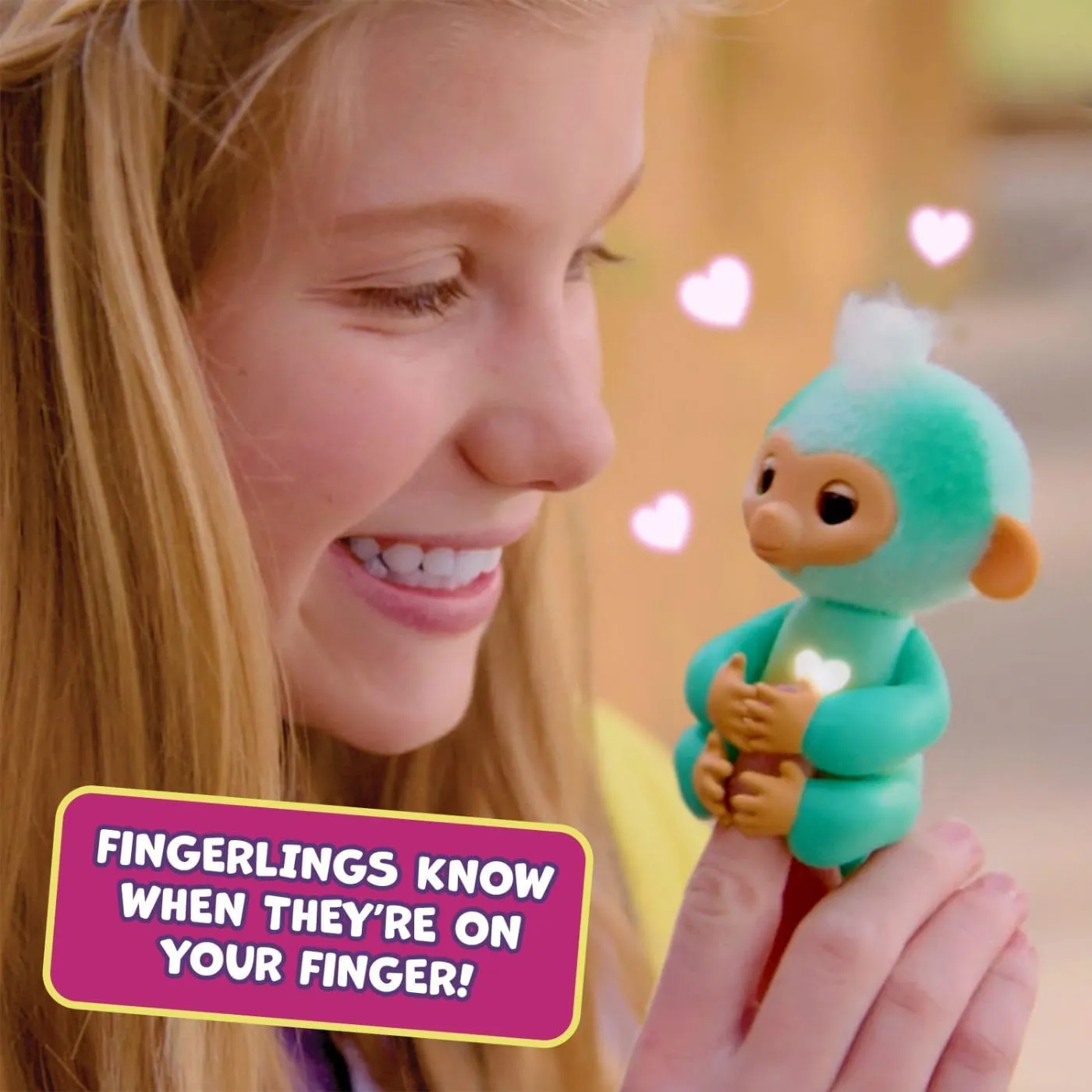 2023 NEW Interactive Baby Monkey Reacts to Touch – 70  Sounds & Reactions – Leo (Blue)