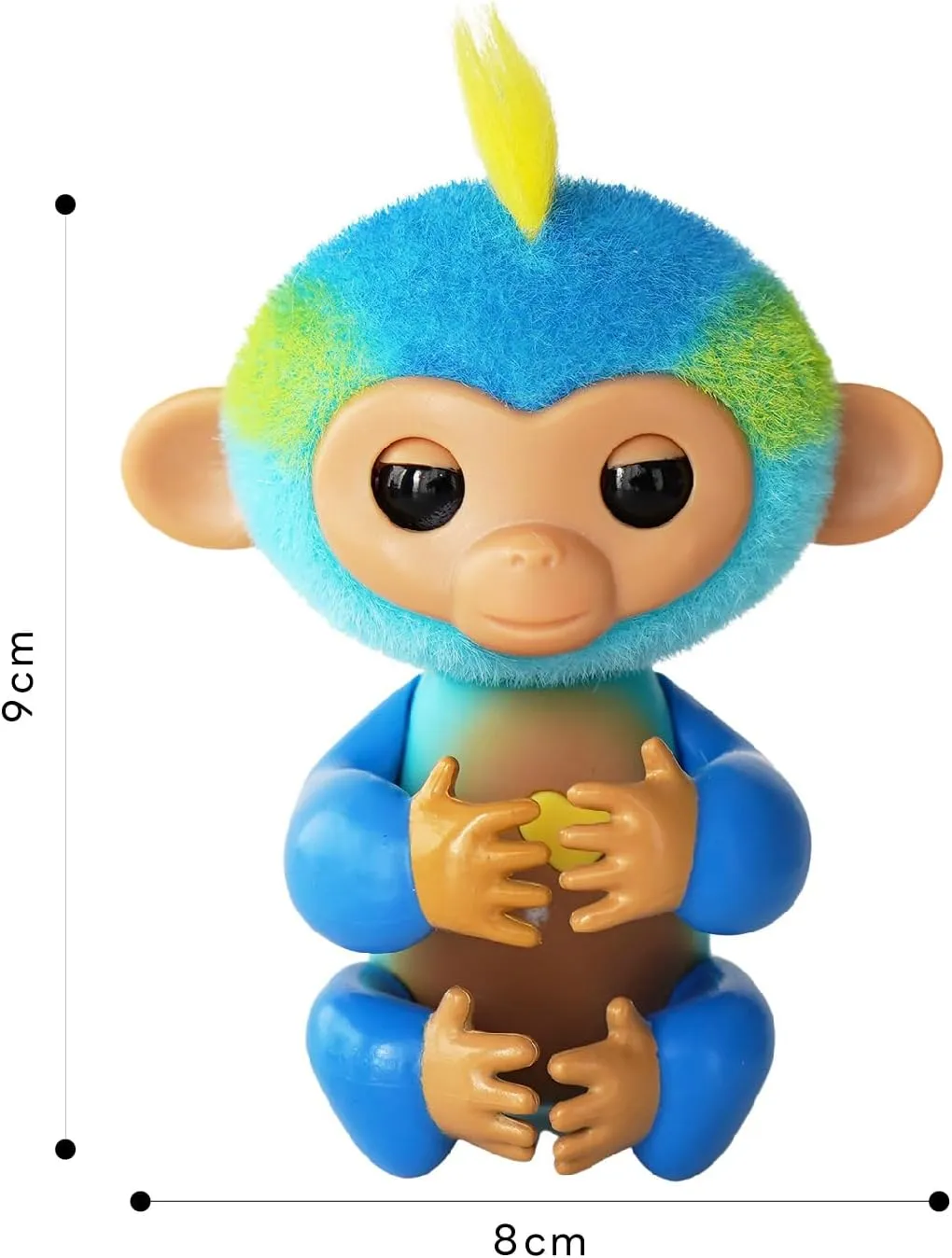 2023 NEW Interactive Baby Monkey Reacts to Touch – 70  Sounds & Reactions – Leo (Blue)
