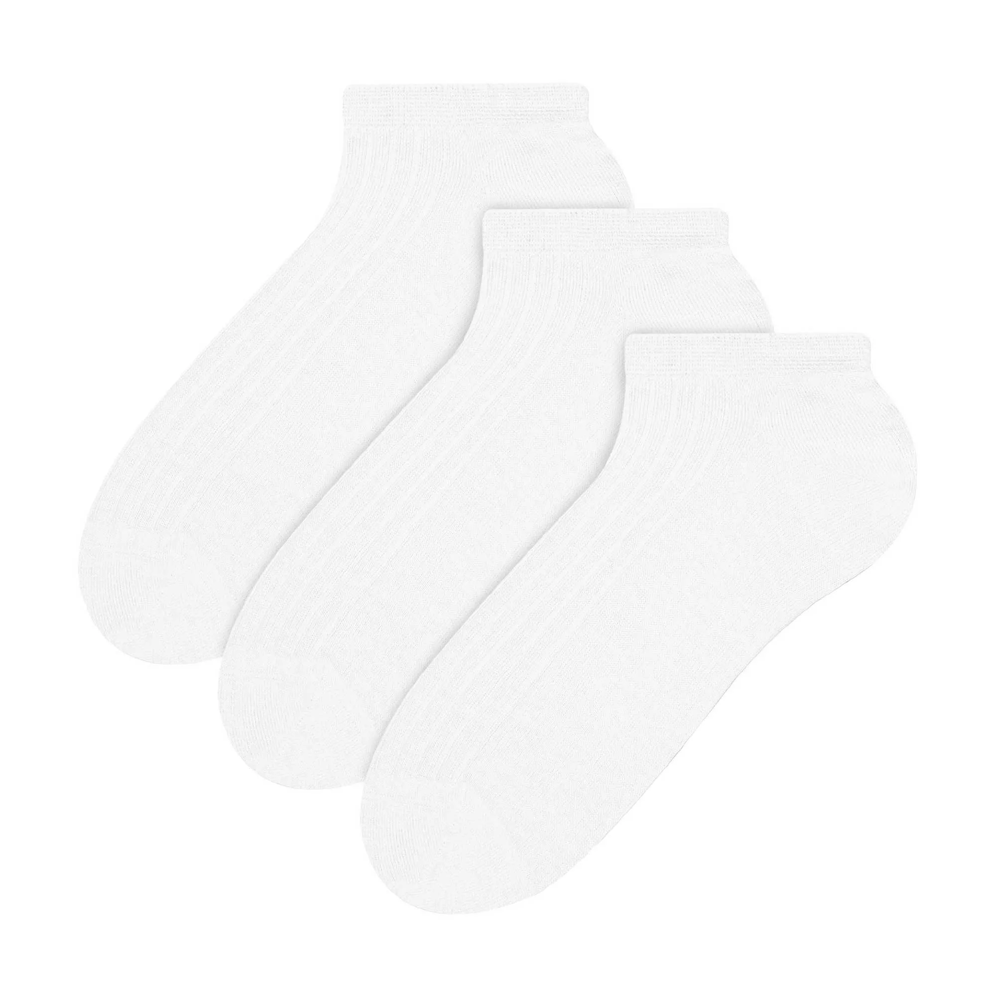 3 Pack Mens 100% Ankle Cotton Socks (2 Sizes)
