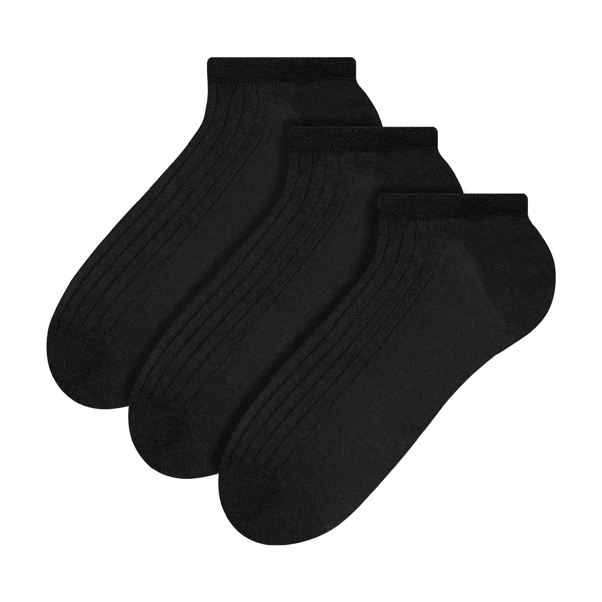 3 Pack Mens 100% Ankle Cotton Socks (2 Sizes)