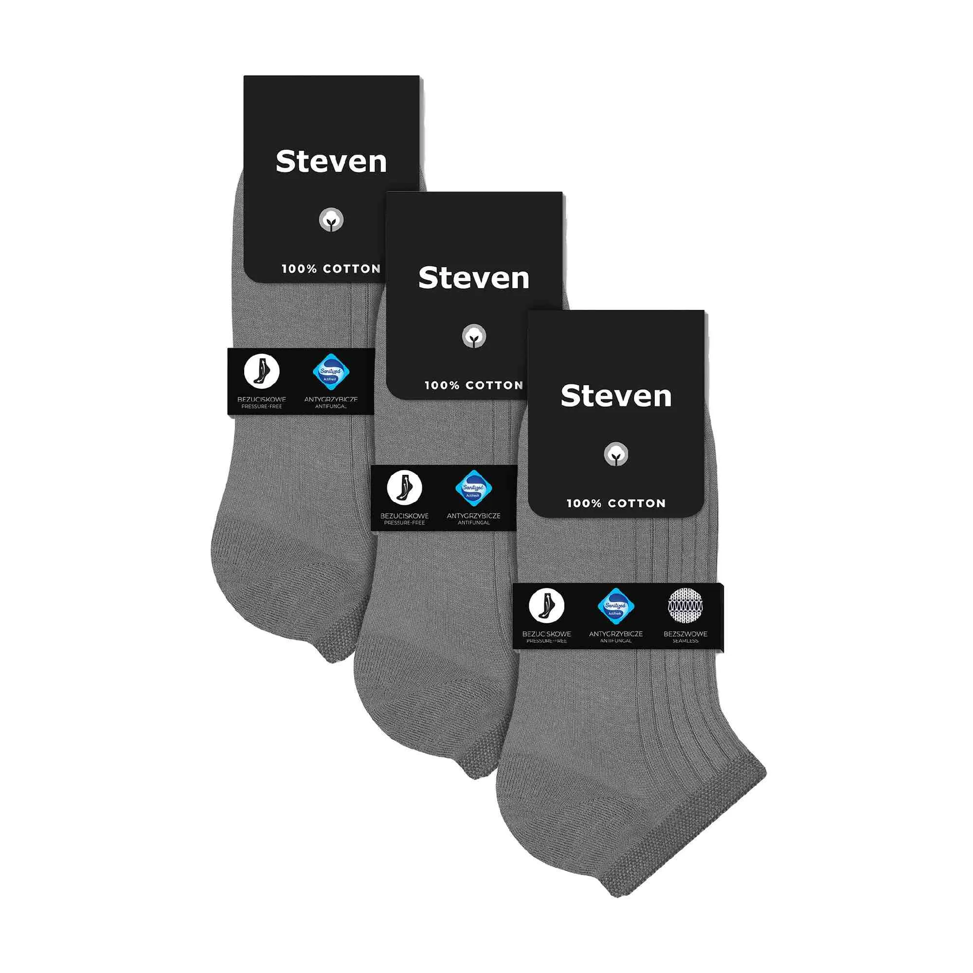 3 Pack Mens 100% Ankle Cotton Socks (2 Sizes)