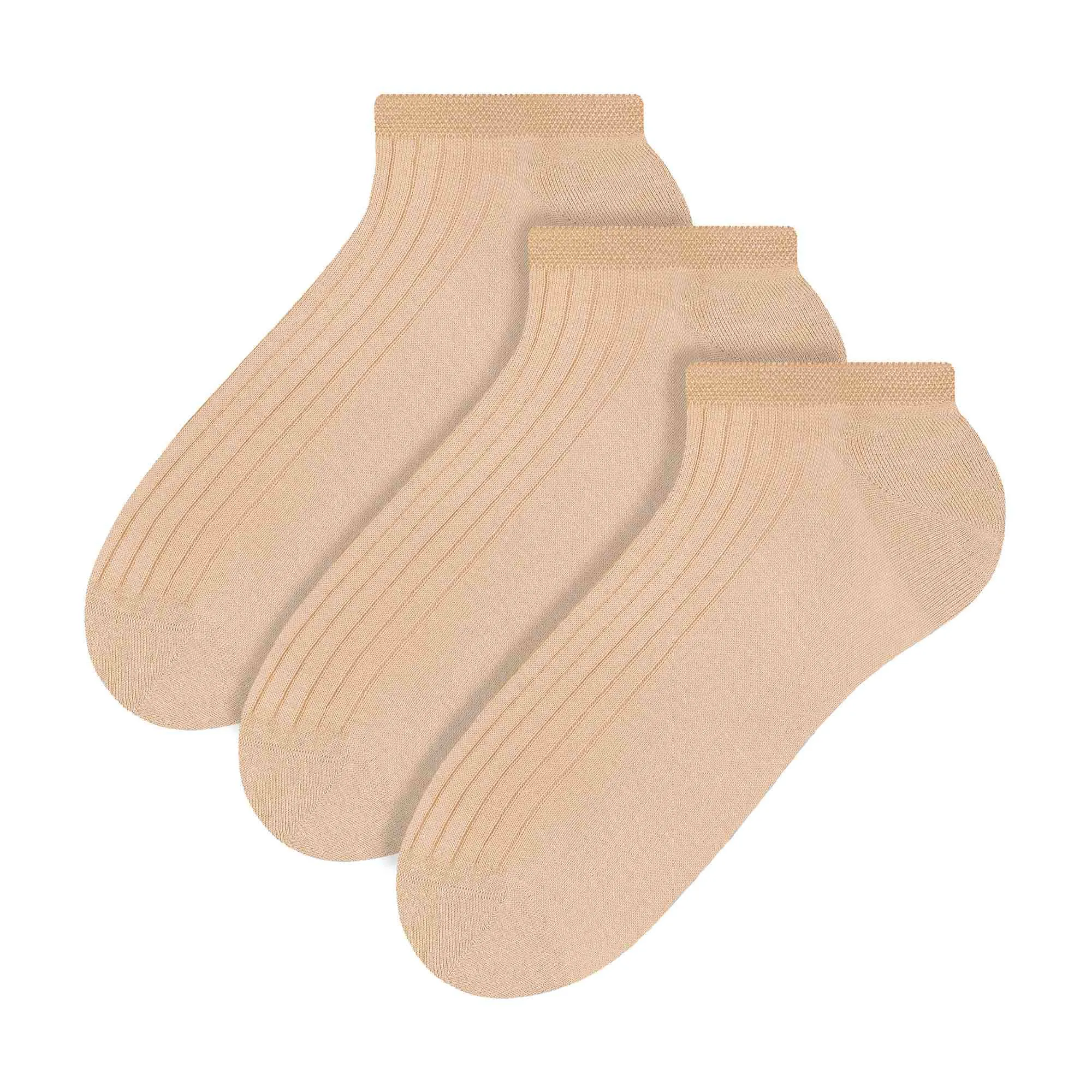 3 Pack Mens 100% Ankle Cotton Socks (2 Sizes)