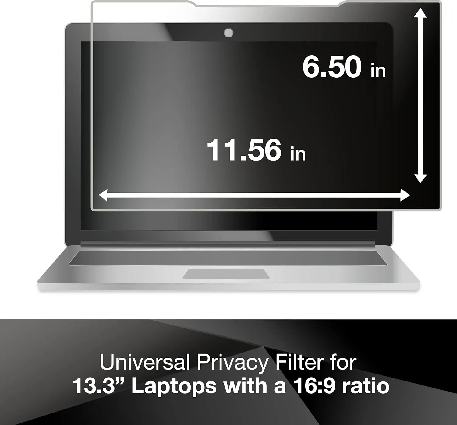 3M Privacy Filter for 13.3 Inch Widescreen Laptop, COMPLY Attachment for Flip-Share, Reversible Gloss/Matte, Reduces Blue Light, Screen Protection, 16:9 Aspect Ratio (PF133W9B)
