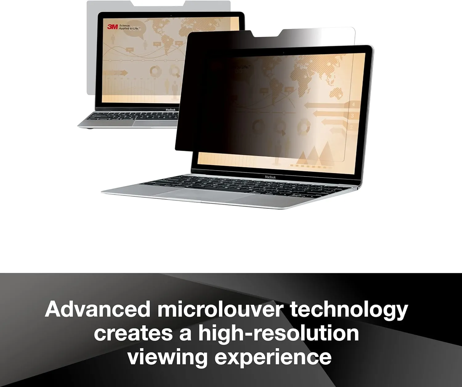 3M Privacy Filter for 13.3 Inch Widescreen Laptop, COMPLY Attachment for Flip-Share, Reversible Gloss/Matte, Reduces Blue Light, Screen Protection, 16:9 Aspect Ratio (PF133W9B)