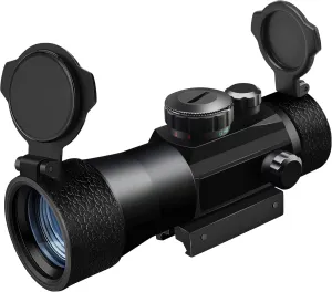 3X44mm Red Green Dot Sight Scope,3X Eyepiece Reflex Sight with Lens Cap for 20mm/11mm Weaver Picatinny Rail Mount