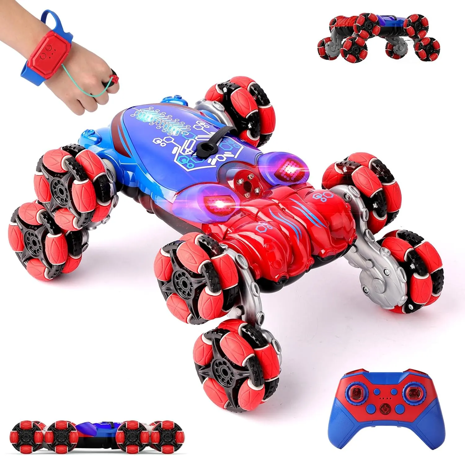 8 Wheels Gesture Sensing RC Stunt Car Toy Gifts for Boys 6-14 Year Old, Remote Control Transform Hand Controlled Car Birthday Gift for Kids Age 6 7 8 9 10 11 12 13 14