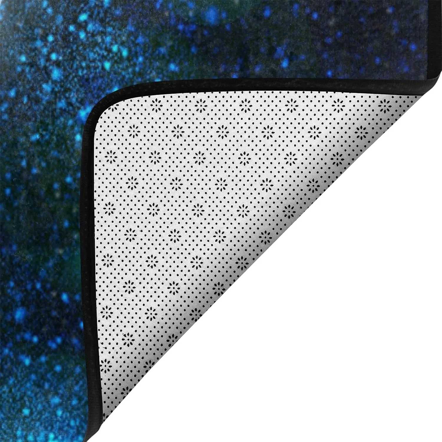 9CH Galaxy Moon Area Rug Mat - Planet Earth in Space Large Rugs Carpet for Home Decor Living Bedroom Dinning Room Indoor Non-Slip Floor Mat 6' X 9'