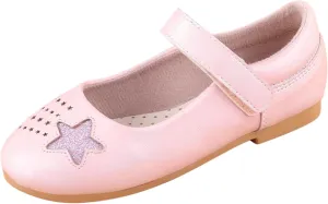 ADAMUMU Toddler Dress Shoes Flower Girl Shoes for Weeding Cute Toddler Mary Jane Shoes Lace Flore Ballet Flat for Walking, Jumping