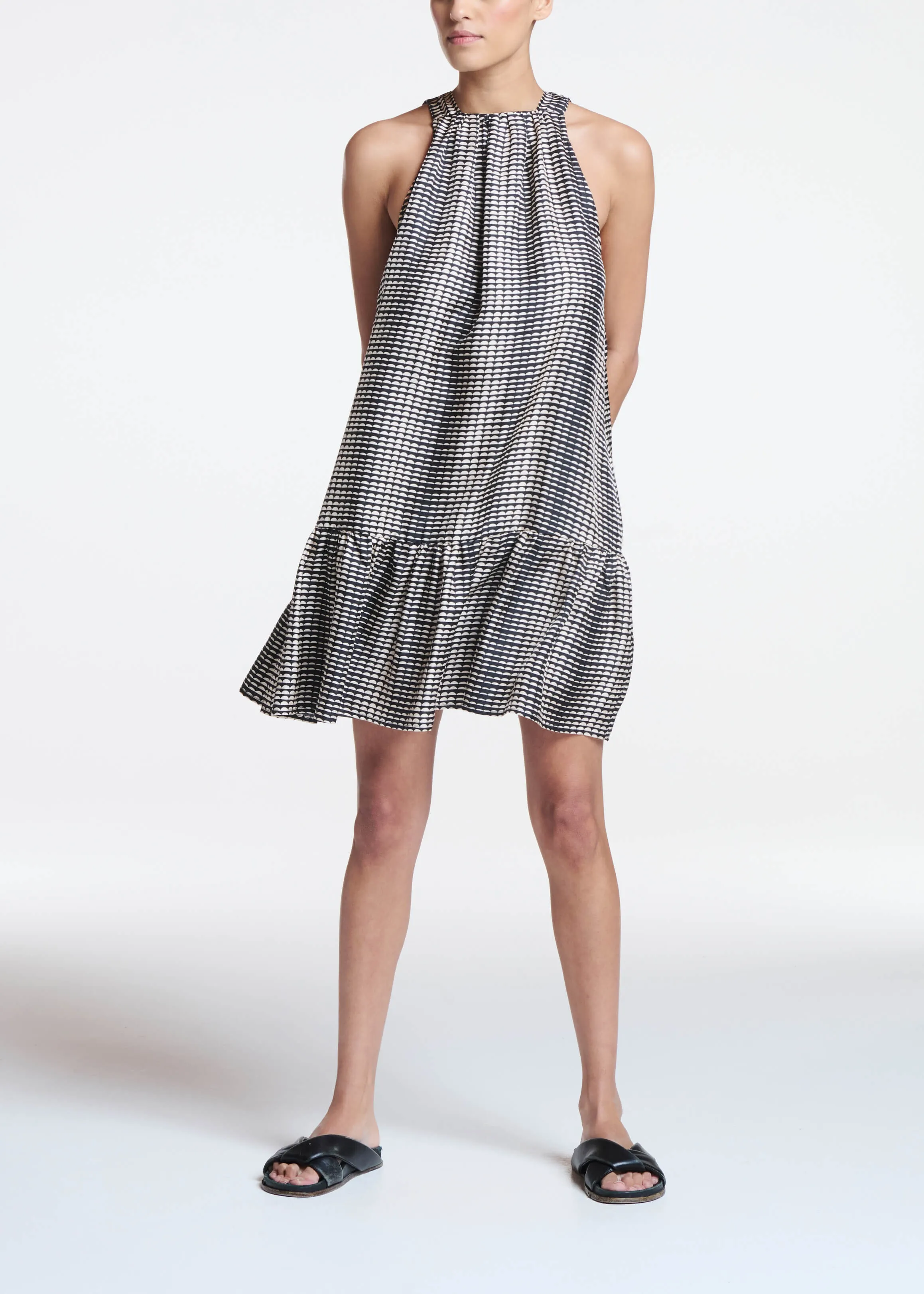 Adana Dress Solar Noir Silk Twill