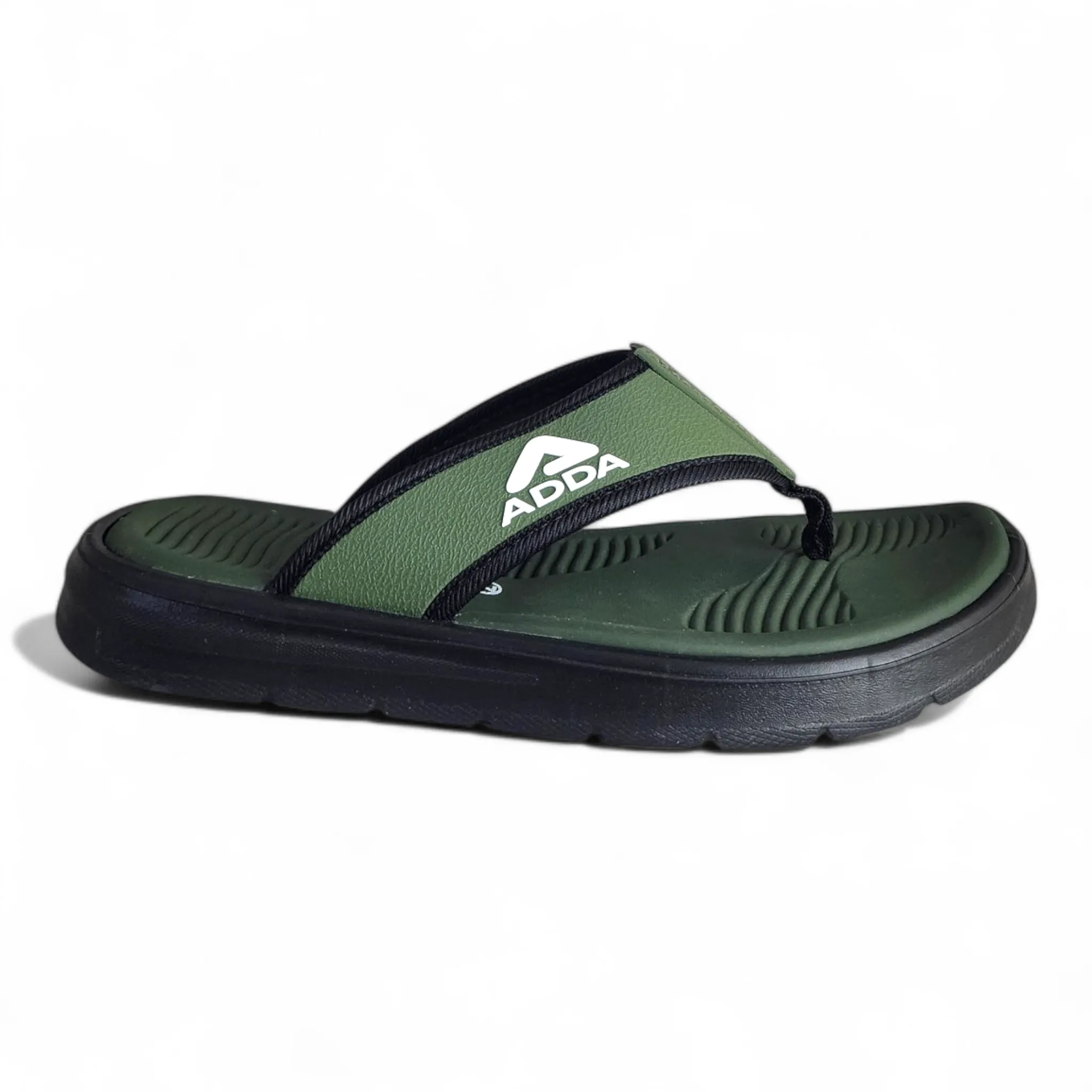 ADDA HELLO02 OLIVE/BLACK Men's Slipper/Chapple/Flip flop