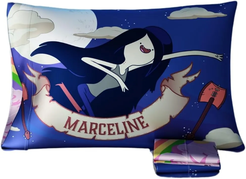 Adventure Time Marceline Princess Bubblegum Beauty Silky Satin Standard Reversible Pillowcase Cover 20x30 for Hair and Skin, (Officially Licensed Product) by Franco Collectibles