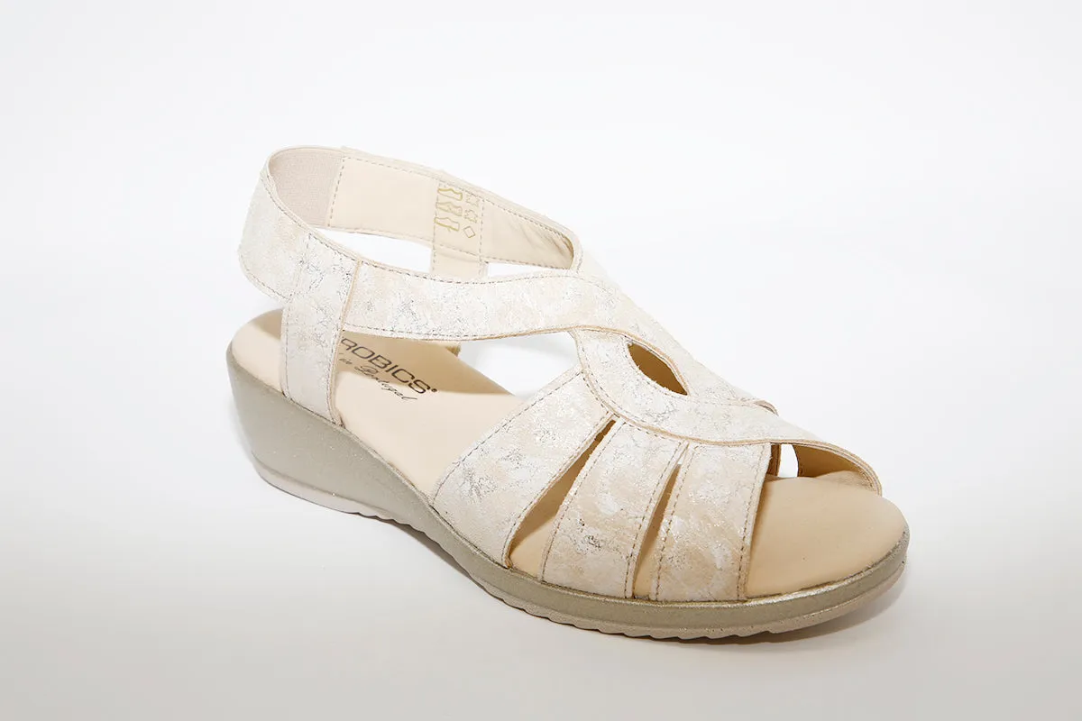 AEROBICS - 6375 WEDGE SANDAL - GOLD