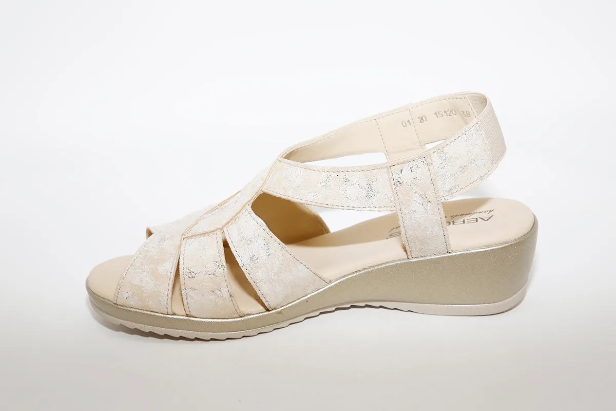 AEROBICS - 6375 WEDGE SANDAL - GOLD