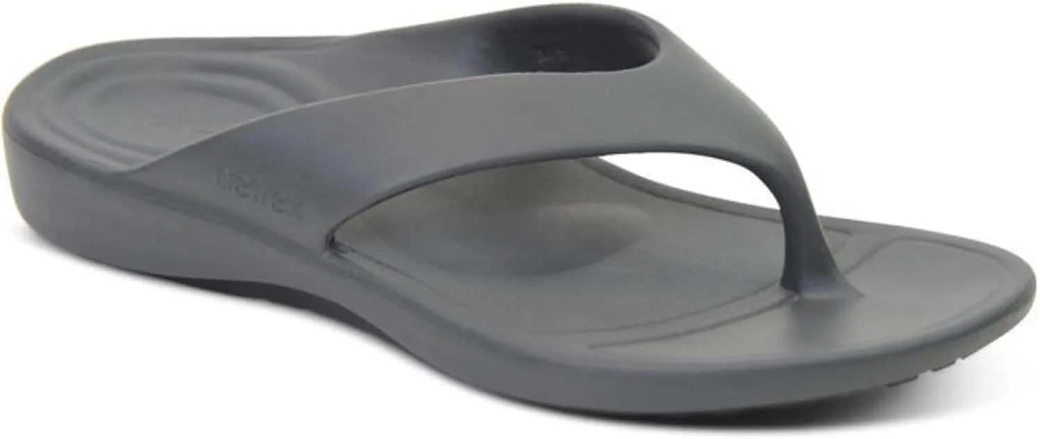 Aetrex Maui Orthopedic Mens Flip Flops - Arch Support Shock Absorption w/ UltraSKY EVA Foam Pressure Relief Water-Friendly Flip Flops for Men