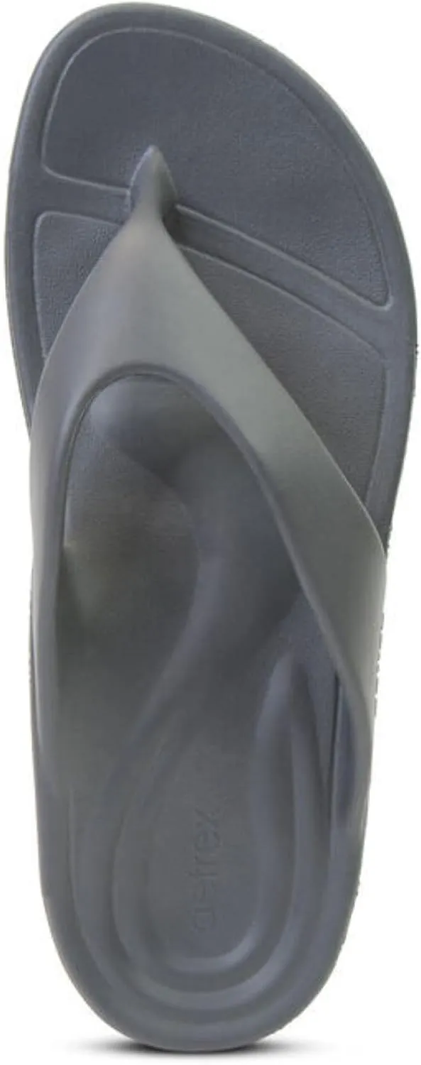 Aetrex Maui Orthopedic Mens Flip Flops - Arch Support Shock Absorption w/ UltraSKY EVA Foam Pressure Relief Water-Friendly Flip Flops for Men