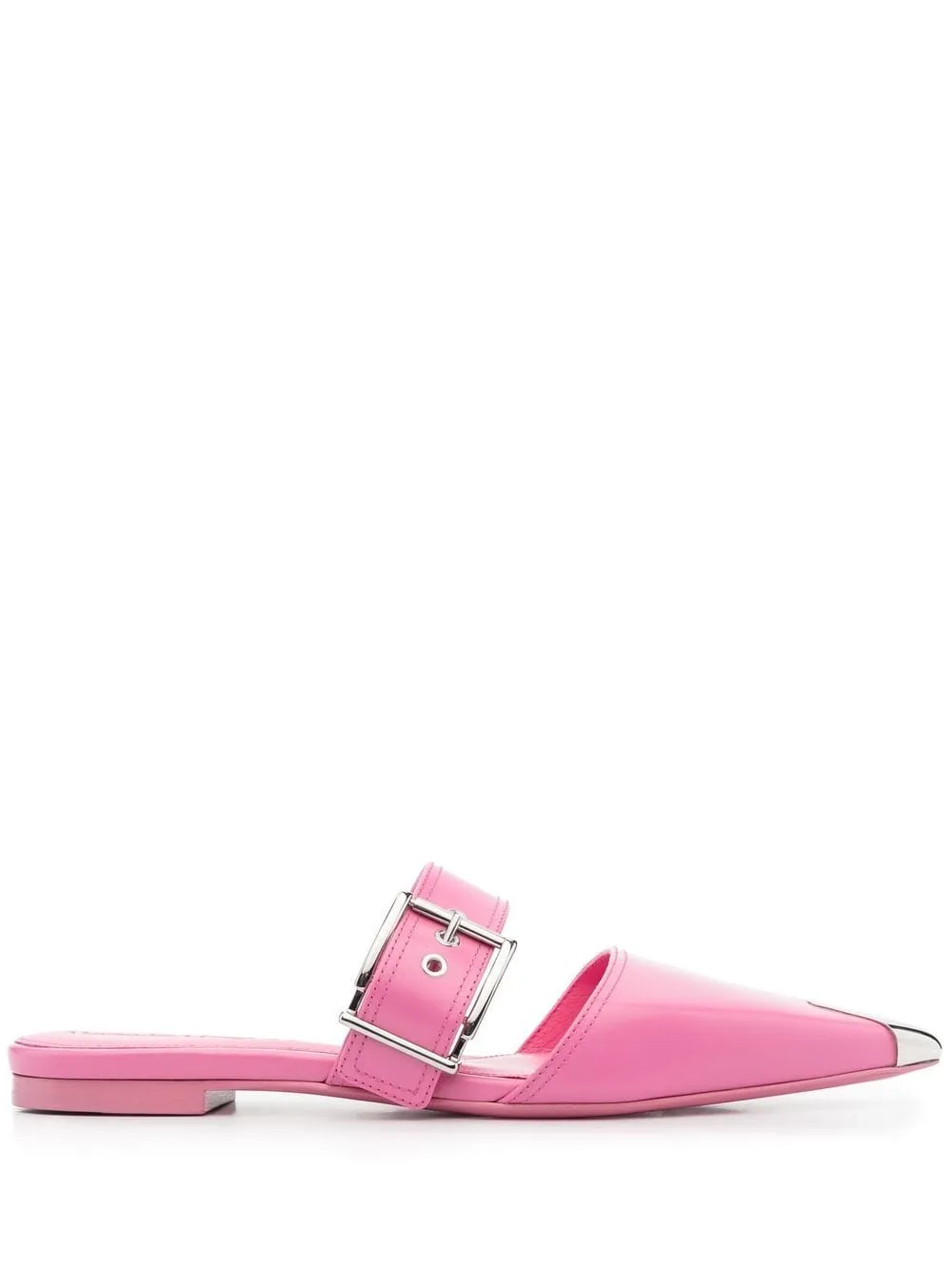 Alexander Mc Queen Buckled Leather Mules