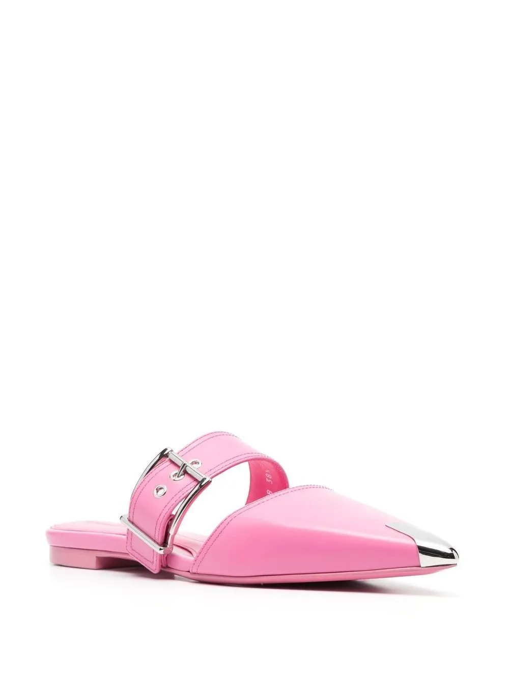 Alexander Mc Queen Buckled Leather Mules