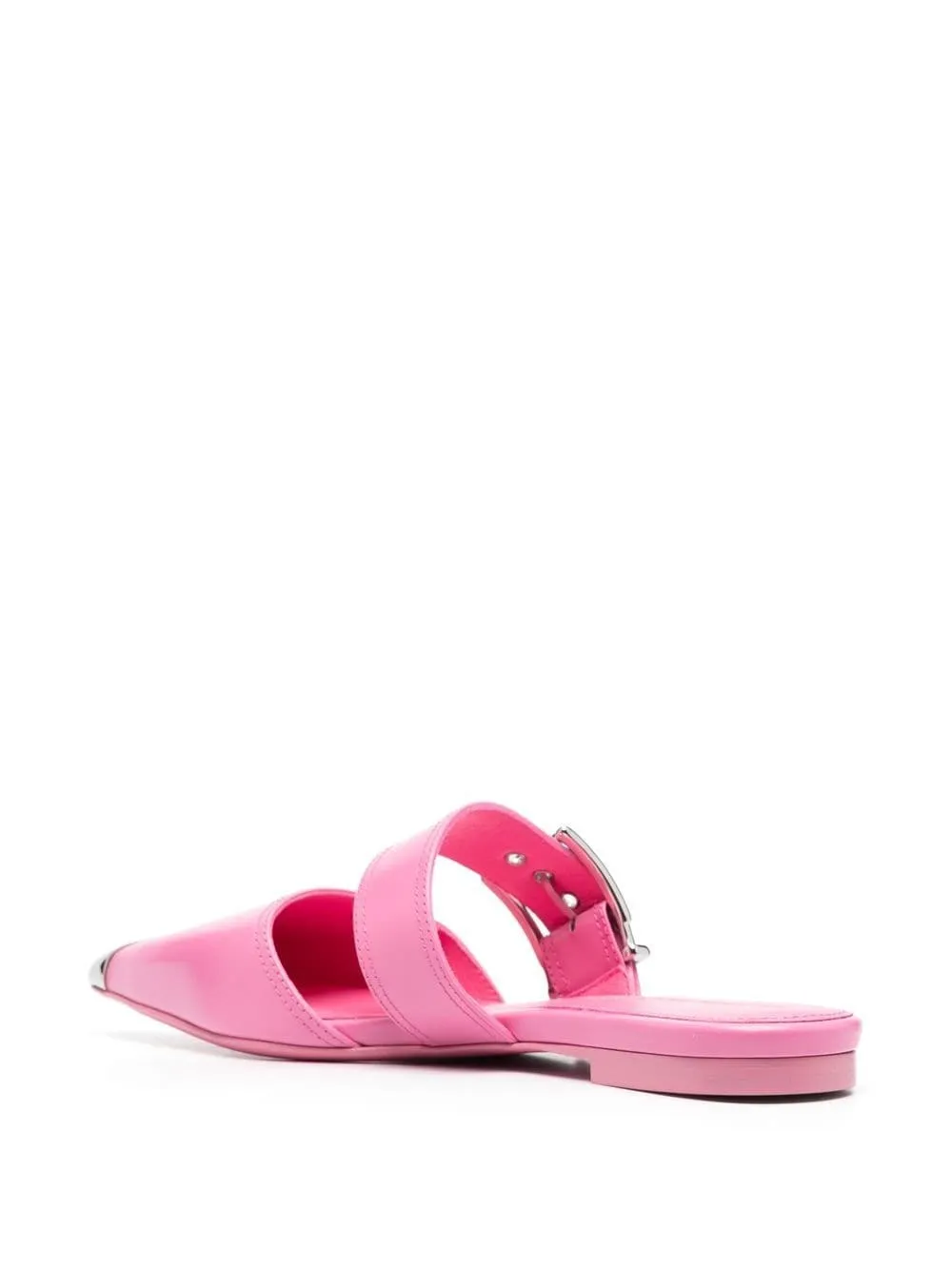 Alexander Mc Queen Buckled Leather Mules
