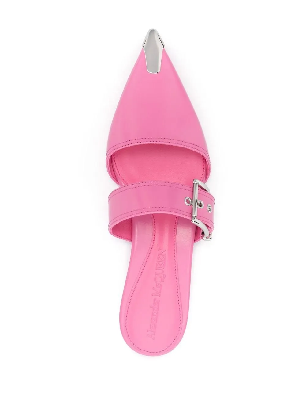 Alexander Mc Queen Buckled Leather Mules