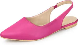 Allegra K Women's Pointed Toe Pumps Slingback Flat Pumps