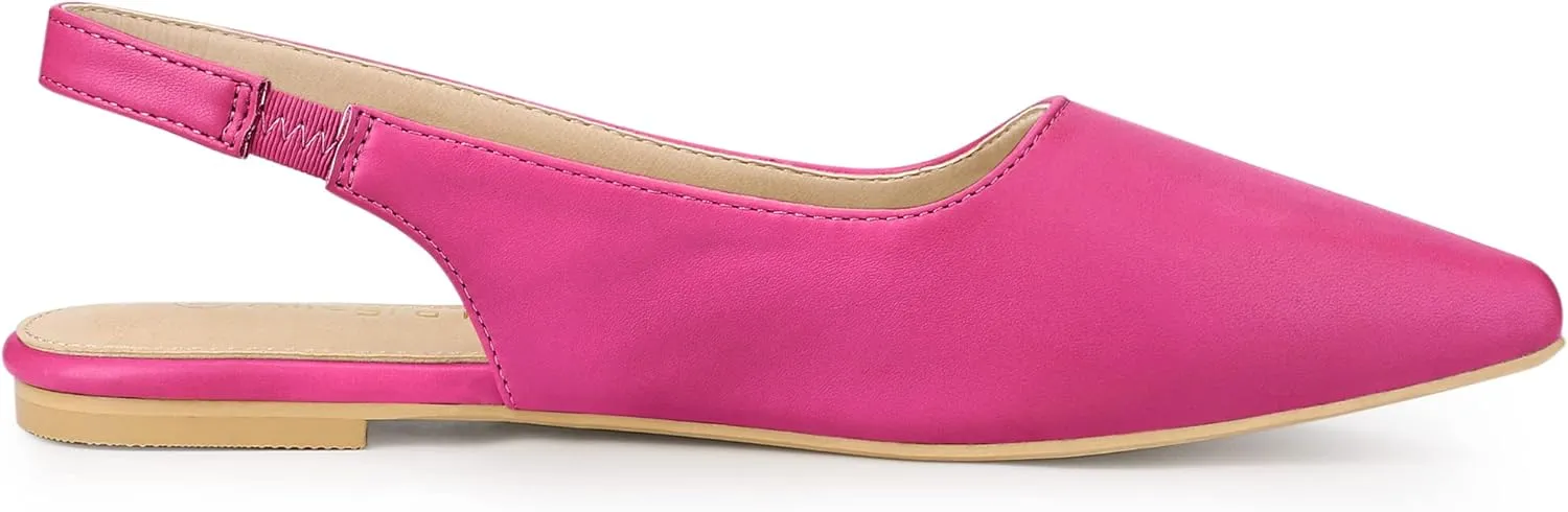 Allegra K Women's Pointed Toe Pumps Slingback Flat Pumps