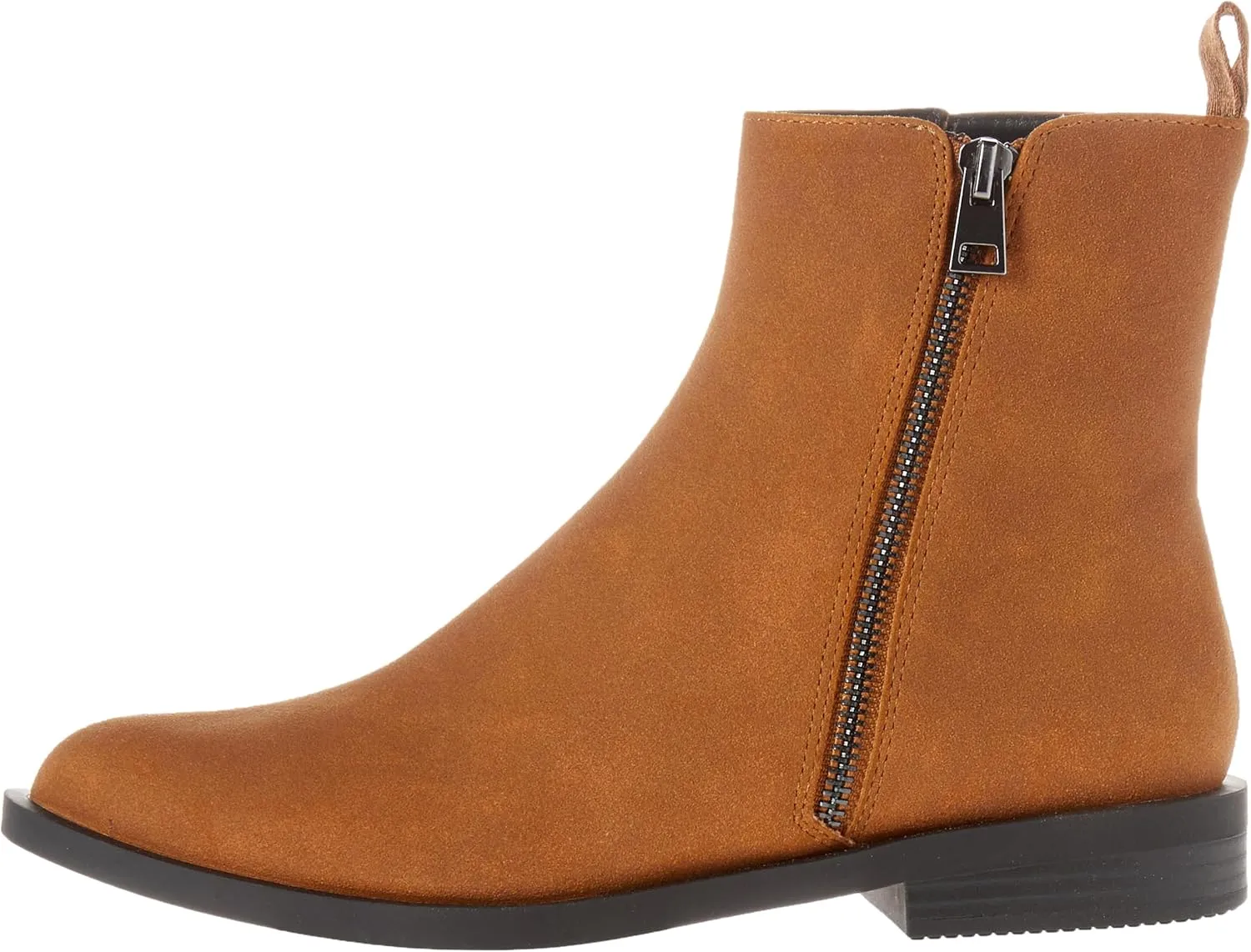 Amazon Essentials Women's Exterior Zip Flat Ankle Boot