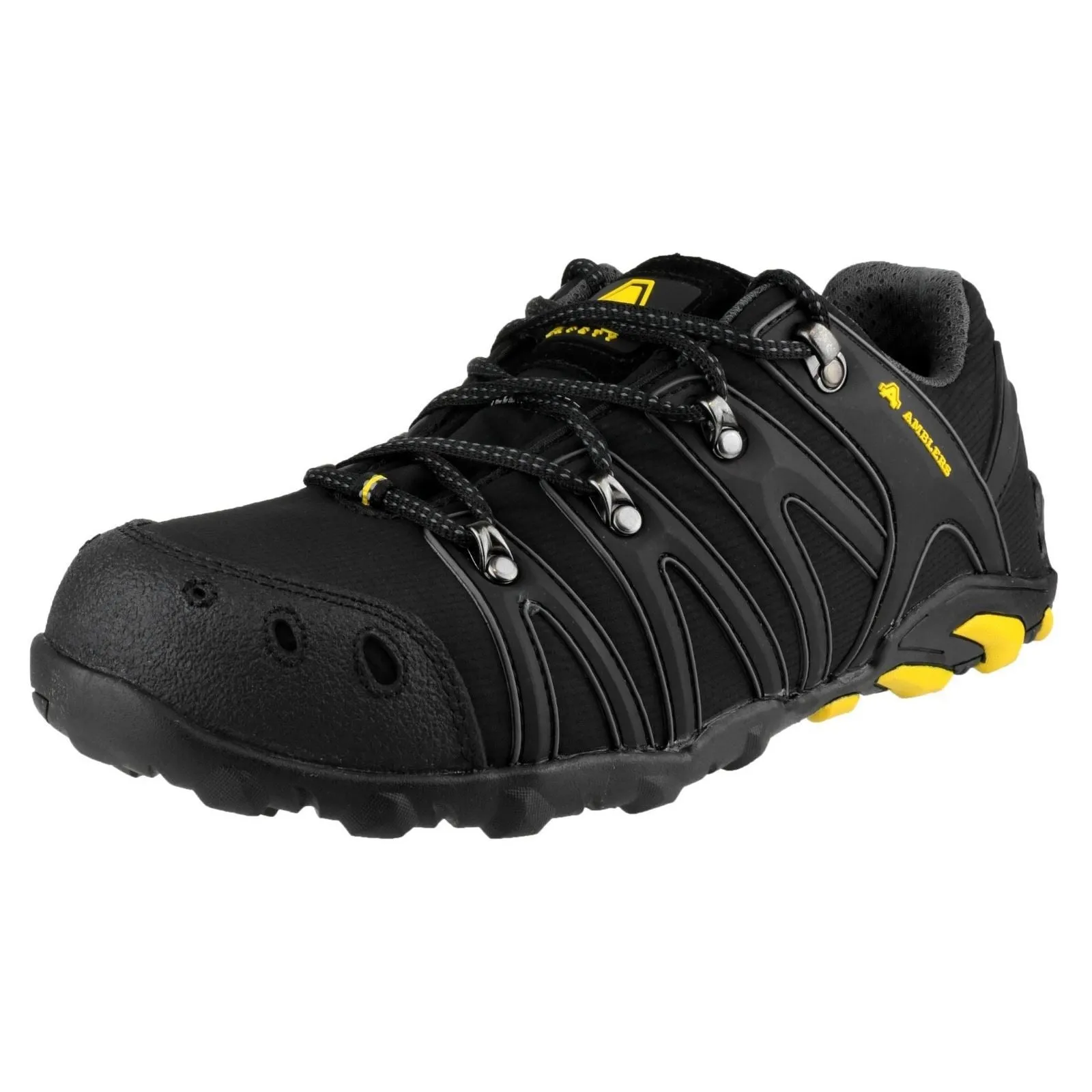 Amblers Safety Unisex FS23 Soft Shell Safety Trainer in Black