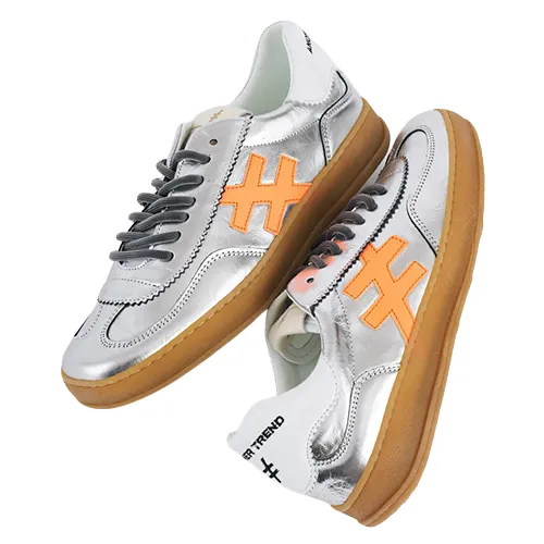Another Trend Ladies Trainers - A0325841 - Sliver/Orange