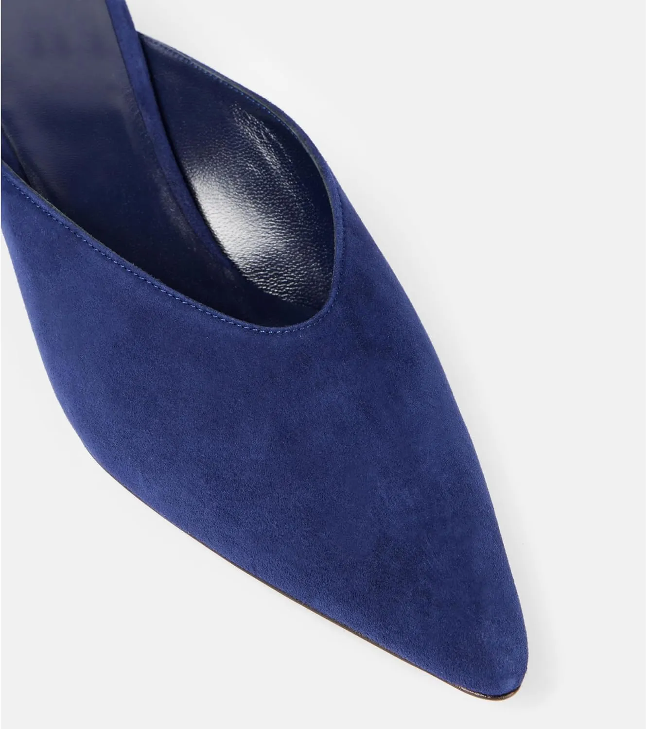 Arqa Womens Suede Wedge Mules Casual Walking Dress 2.0 in Mid Heel Sandals Comfortable Pointed Toe Flat Party Soft Slip-on Backless Shoes