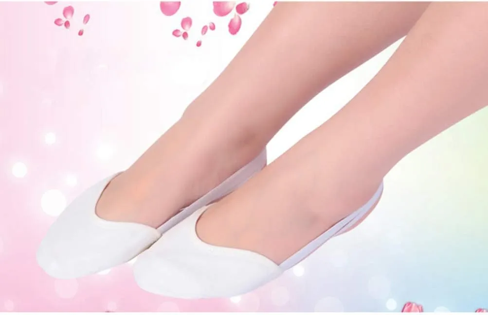 ARTIBETTER 1pc Ballet Shoe Dance Paw Shoe Ballet Pump Lyrical Sole Ballet Socks for Girl Ballet Heel Flat Women's Socks & Hosiery Women Girls Socks White Non-slip to Rotate Open Toe Socks