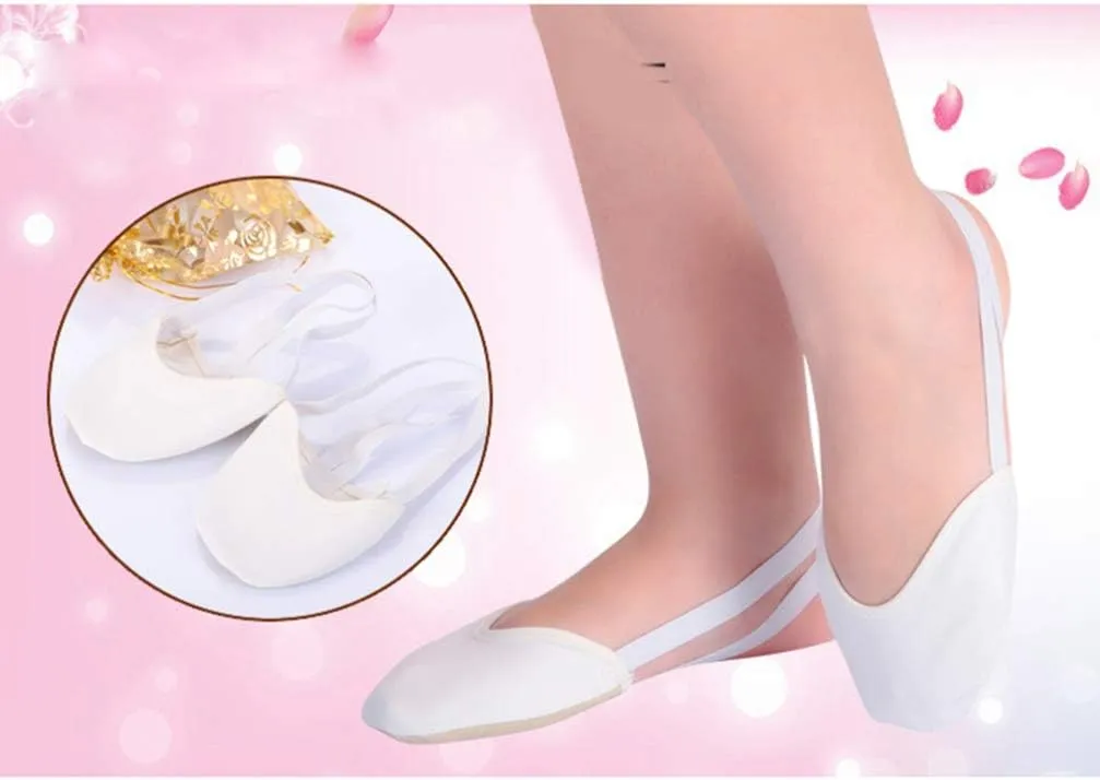 ARTIBETTER 1pc Ballet Shoe Dance Paw Shoe Ballet Pump Lyrical Sole Ballet Socks for Girl Ballet Heel Flat Women's Socks & Hosiery Women Girls Socks White Non-slip to Rotate Open Toe Socks