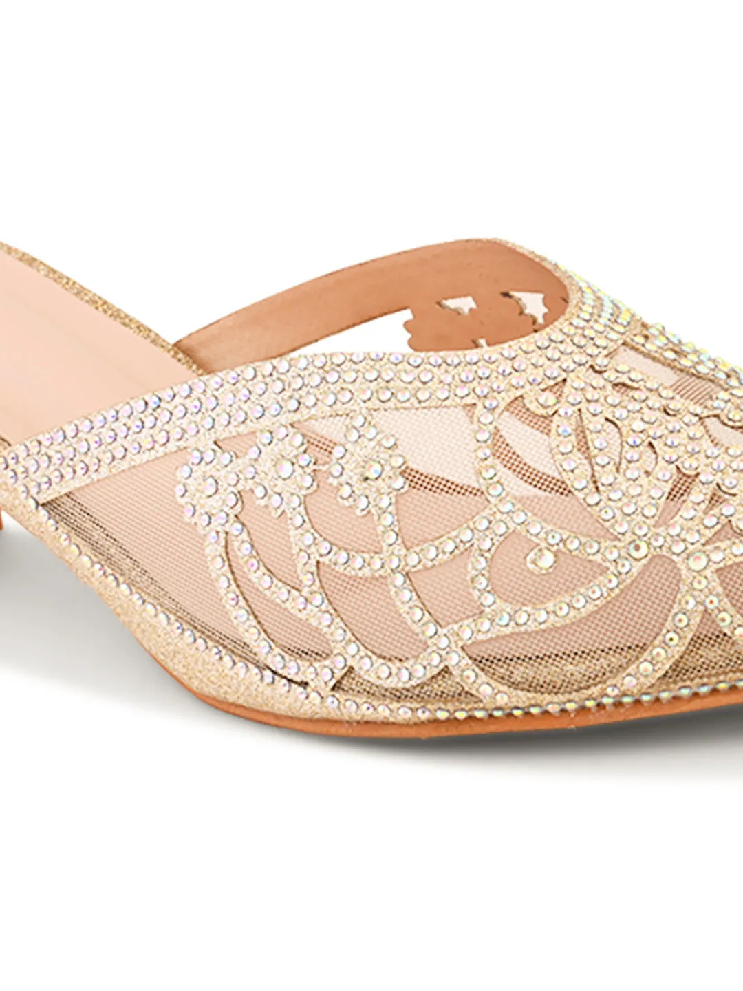 Attractive , Party wear Block Heel Slip-On Mule Sanal