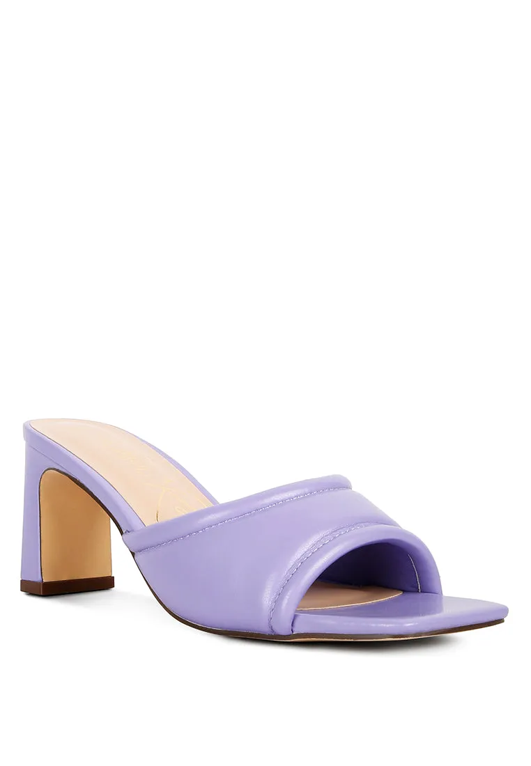 Augustine Sandals - Quilted Italian Block Heel Sandals