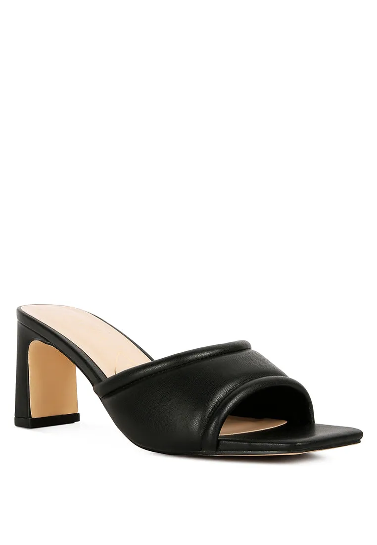 Augustine Sandals - Quilted Italian Block Heel Sandals