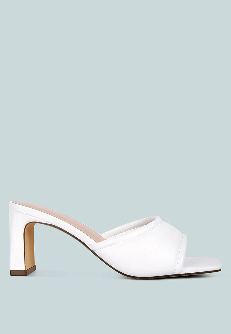 Augustine Sandals - Quilted Italian Block Heel Sandals