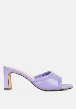 Augustine Sandals - Quilted Italian Block Heel Sandals