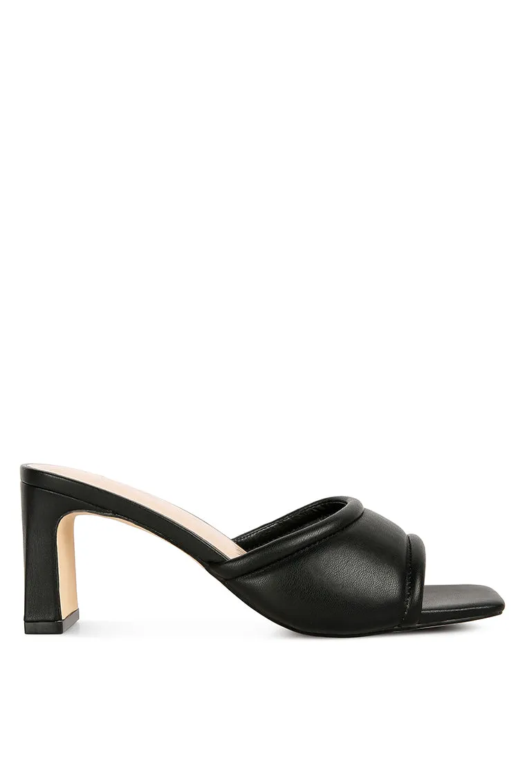Augustine Sandals - Quilted Italian Block Heel Sandals