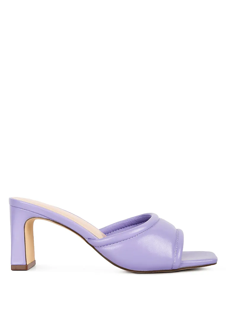 Augustine Sandals - Quilted Italian Block Heel Sandals