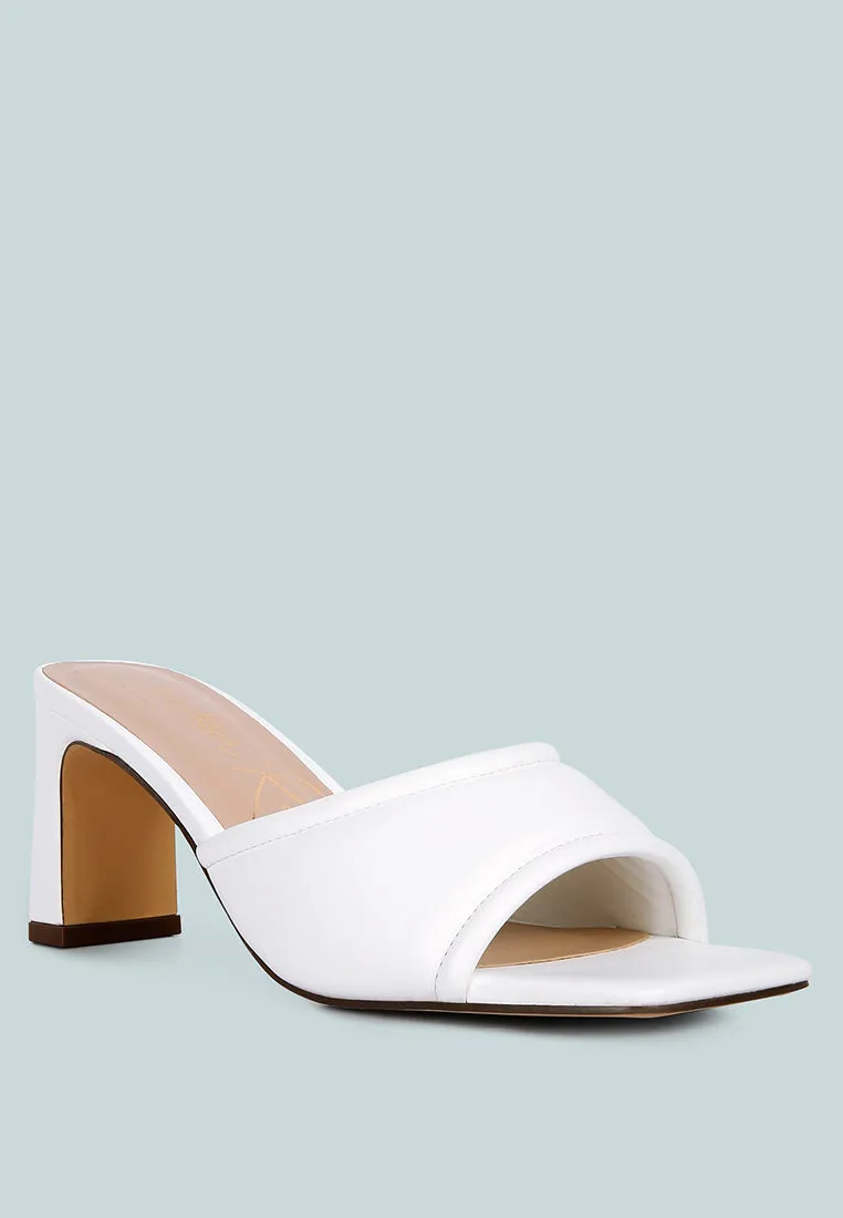 Augustine Sandals - Quilted Italian Block Heel Sandals