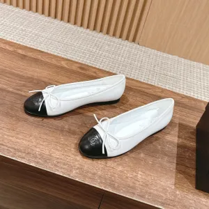 ballet flat white back lambskin