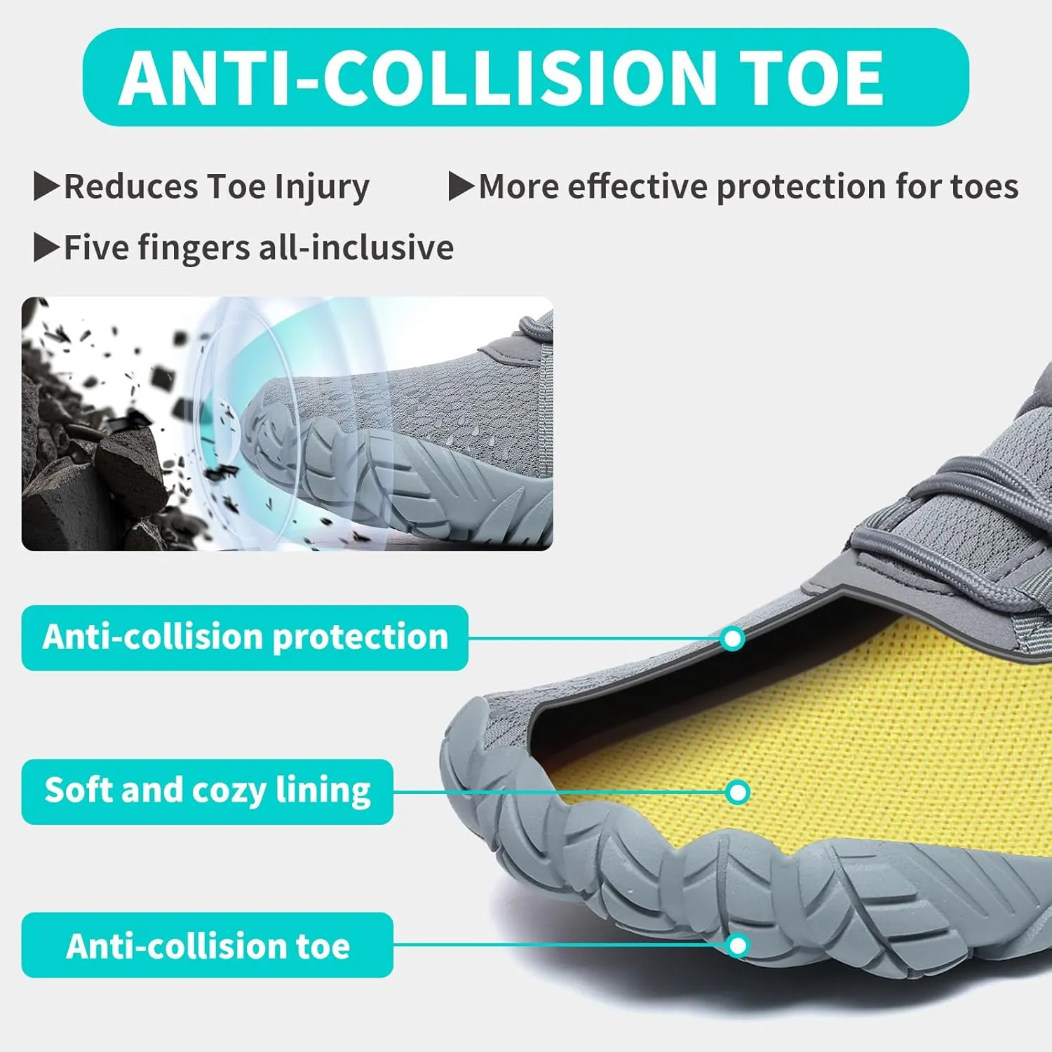 Barefoot Shoes Women Men Minimalist Zero Drop Wide Toe Box Water Shoes Hiking Barefoot Footwear Unisex Sneakers for Workout Cross-Trainer Walking Running Camping Beach Weightlifting Grounding Sport