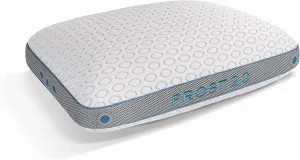 Bedgear Frost Performance Pillow - Size 2.0 - Cooling Bed Pillow for Hot Sleepers - Medium Firmness Pillow for All Sleep Positions, Hypoallergenic, Washable & Removable Cover - 20" W x 26" L x 5.75" H