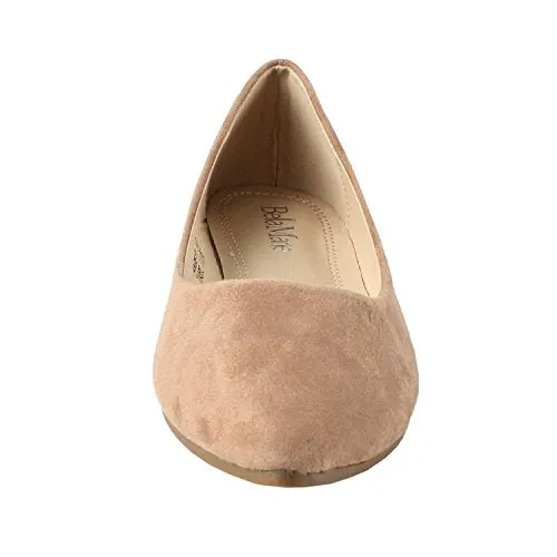 Bella Ballet Angie-53 Taupe Slip Classic Suede Full collection On Women's Complete range Marie Flats Toe Pointy