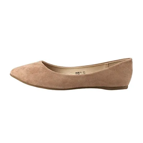 Bella Ballet Angie-53 Taupe Slip Classic Suede Full collection On Women's Complete range Marie Flats Toe Pointy