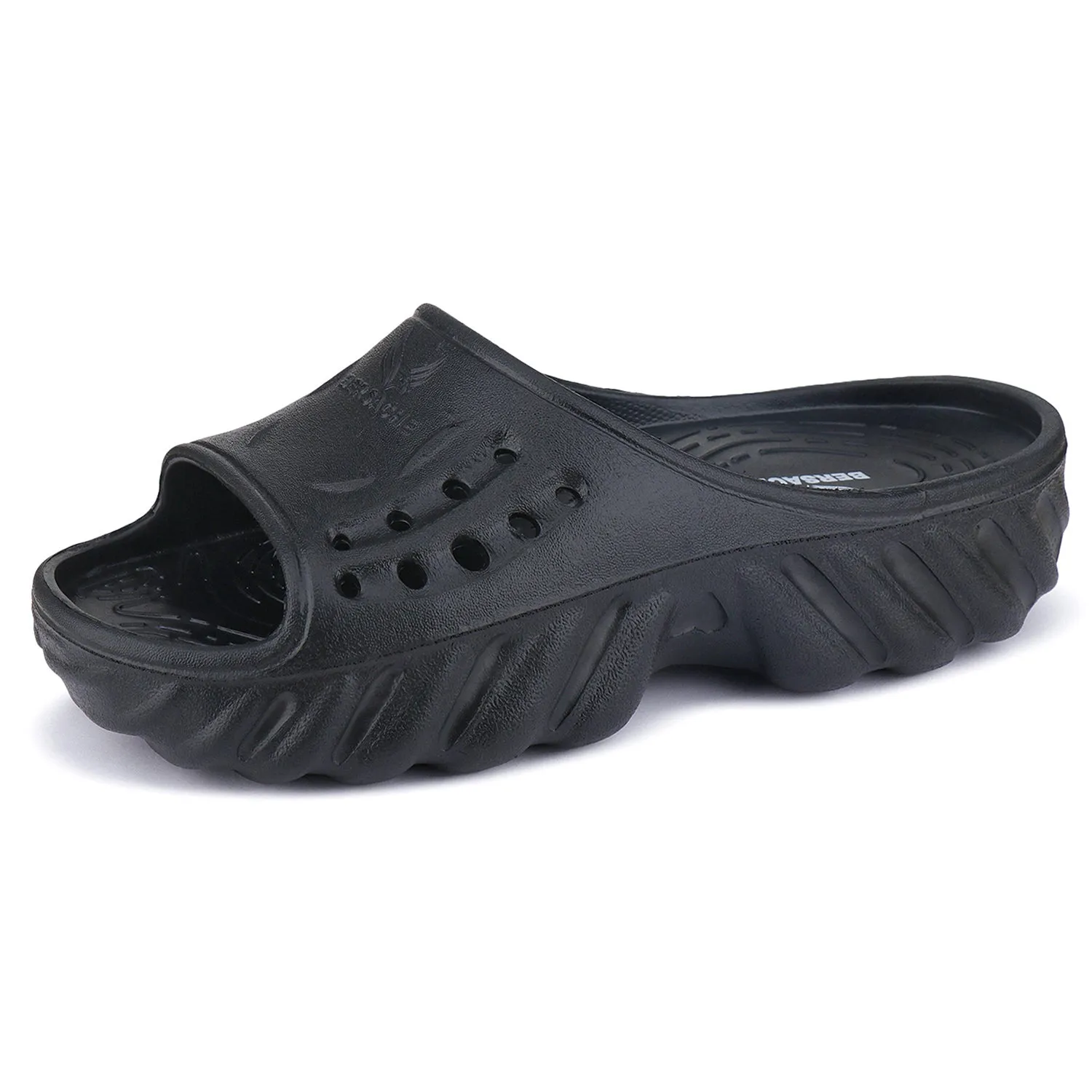 Bersache Extra Soft Classic Casual with  Regular wear with Ultra Soft & Flexibility Technology Flip Flop for Men's & Boy's (6172-Black